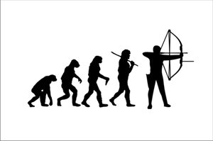 Evolution Bogenschütze / Compound Aufkleber (Stk.)