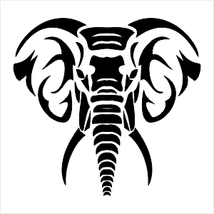 Elefant Aufkleber #01 Aufkleber (Stk.)