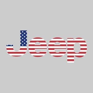 Jeep Logo mit USA Flagge Aufkleber (Stk.)