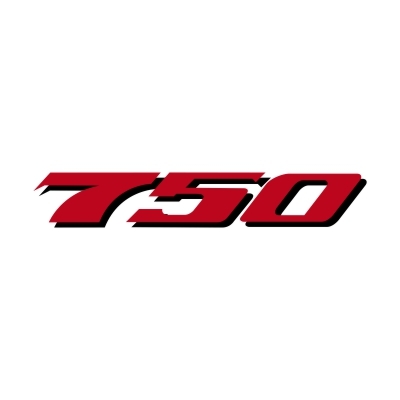 750er Logo #2 GSX-R zweifarbig Aufkleber (Stk.)