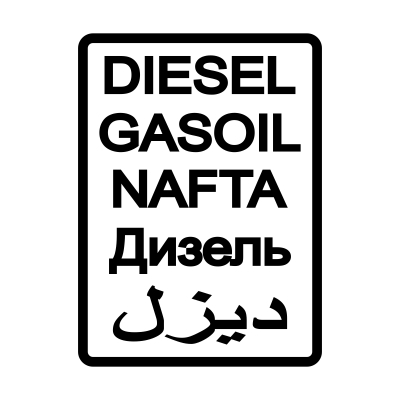 Diesel Tankaufkleber mehrsprachig (Stk.)
