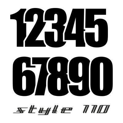 Startnummer Aufkleber J-Type in 3 Exemplaren by MB2S