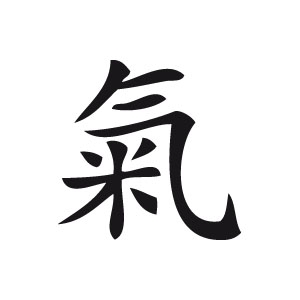 Chinesisches Zeichen Aufkleber Lebensenergie Qi (Stk.)