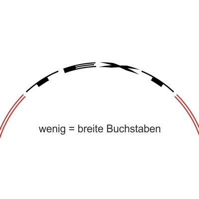 Felgenrandaufkleber Style 6 mit Wunschtext in Breitschrift