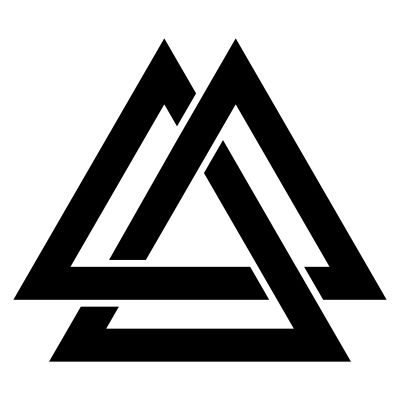 Wotansknoten Valknut unikursal Aufkleber (Stk.)