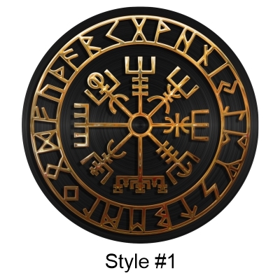 Vegvisir + Runenkreis Aufkleber (Stk.)