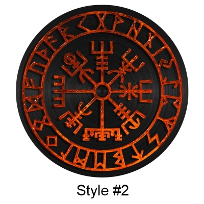 Vegvisir + Runenkreis Aufkleber (Stk.)