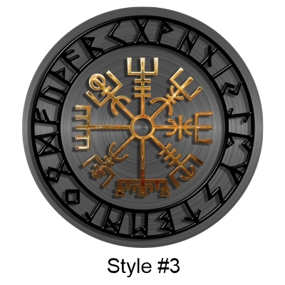 Vegvisir + Runenkreis Aufkleber (Stk.)