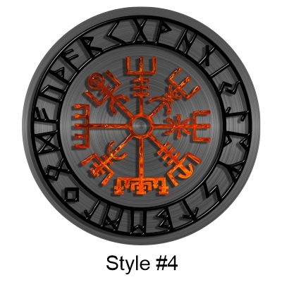 Vegvisir + Runenkreis Aufkleber (Stk.)