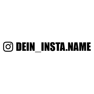 Instagram V2 Aufkleber mit Wunschtext Sticker Styling