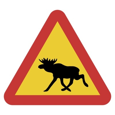 Achtung Elch Aufkleber Schweden (Stk.)