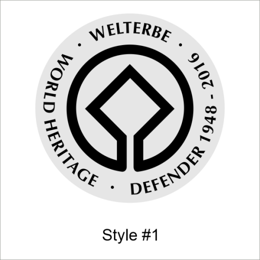 Weltkulturerbe Defender FUN Aufkleber matt (Stk.)