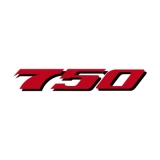 750er Logo #2 GSX-R zweifarbig Aufkleber (Stk.)