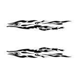 Tribal 003 Flammen Aufkleber (Paar)