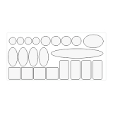 Steinschlagschutz Set klein für Fahrräder 22 tlg. Aufkleber