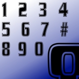 Startnummer Style 109 SCHMAL einfarbig Aufkleber (Stk.)