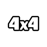 4x4 Kontur Aufkleber (Stk.)