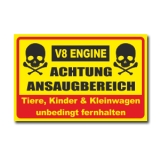 FUN Warnaufkleber V8 Ansaugbereich Aufkleber (Stk.)