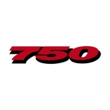 750er Logo #1 GSX-R zweifarbig Aufkleber (Stk.)