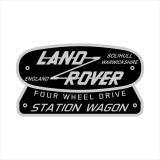 Land Rover Station Wagon Retro Typenschild Aufkleber (Stk.)