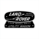 Land Rover Utility Wagon Retro Typenschild Aufkleber (Stk.)