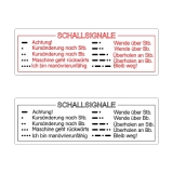 Schallsignale Aufkleber Seefahrt (Stk.)