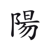 Chinesisches Zeichen Aufkleber Yang (Stk.)