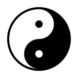 Chinesisches Zeichen Aufkleber Taijitu Yin Yang (Stk.)