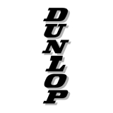Dunlop Schriftzug vertikal zweifarbig Aufkleber (Stk.)