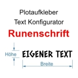 Text Aufkleber Konfigurator Runen