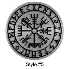 Vegvisir + Runenkreis Aufkleber (Stk.)