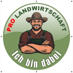 PVC Banner Bauernprotest 110x109cm Pro Landwirtschaft