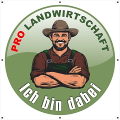 PVC Banner Bauernprotest 110x109cm Pro Landwirtschaft