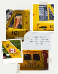 Lackierschablone #1 Bell UH-1D M1:12,7 Canada Rescue 118101