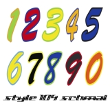 Startnummer Style 104 zweifarbig schmal (Stk.)