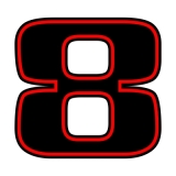 Startnummer 8 Style 109 zweifarbig (Stk.)